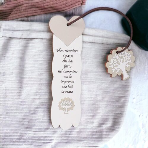 Bomboniera Segnalibro Albero della vita con Frase Motivazionale Segnalibri Albalu Bomboniere