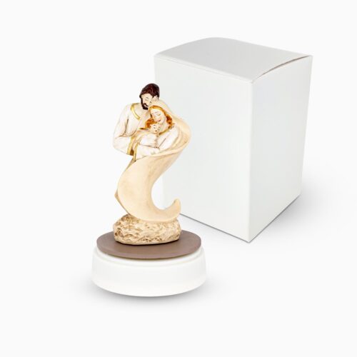 Bomboniera Carillon Sacra Famiglia Decorata a Mano con Scatola Inclusa Carillon Musicale Albalu Bomboniere